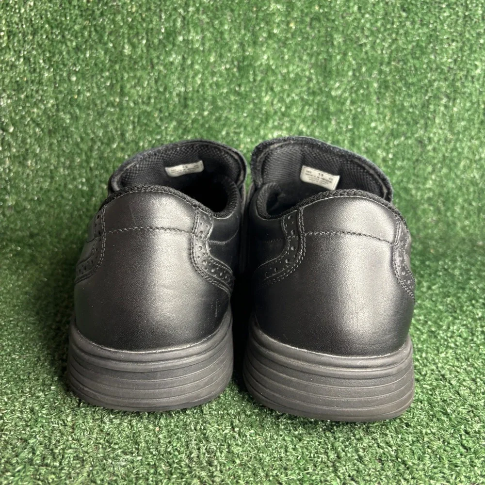 Orthofeet Hook Loop Orthopedic Leather Walking Shoes Black Mens 13 4E Extra Wide